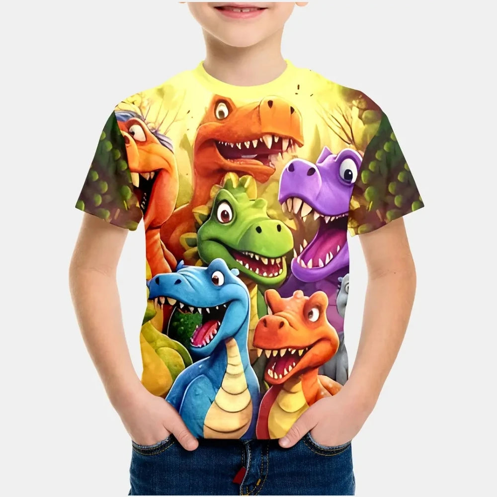 Camiseta Infantil Estampada de Manga Corta para Niño