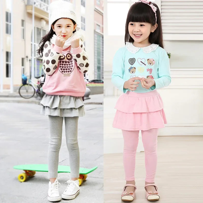 Legging Infantil con Falda de Capas