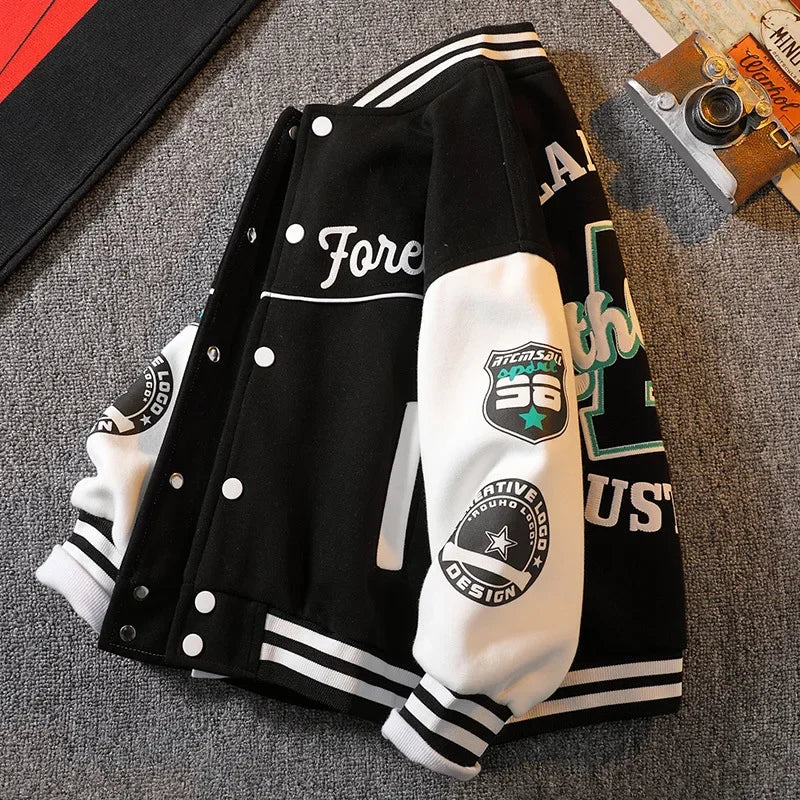 Chaqueta Infantil Casual con Estampado de Letras para Niño