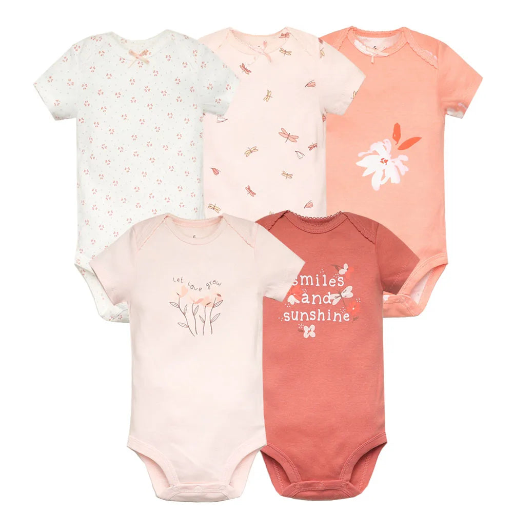 5-Pack Cotton Bodysuits for Baby