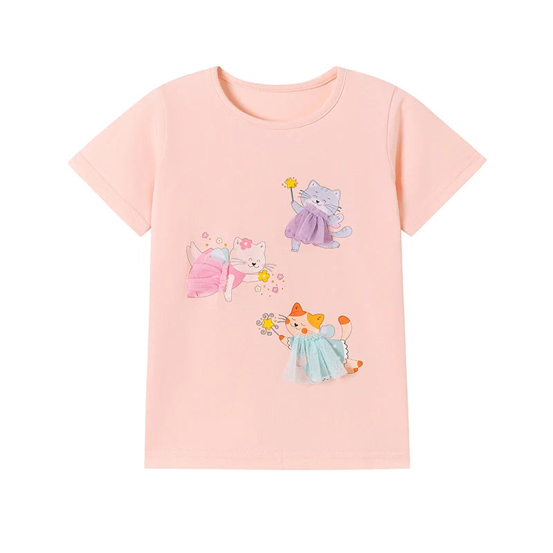 Camiseta Infantil de Algodón con Estampado de Unicornio