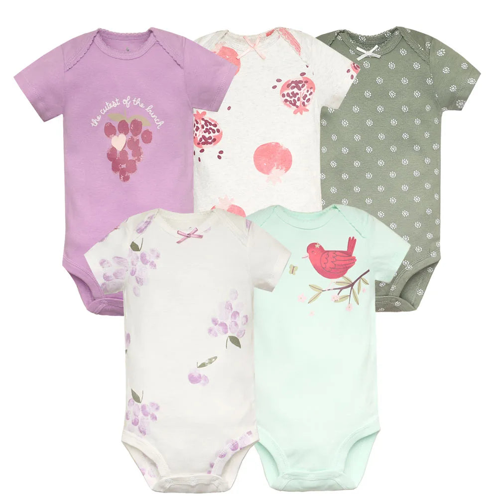 5-Pack Cotton Bodysuits for Baby