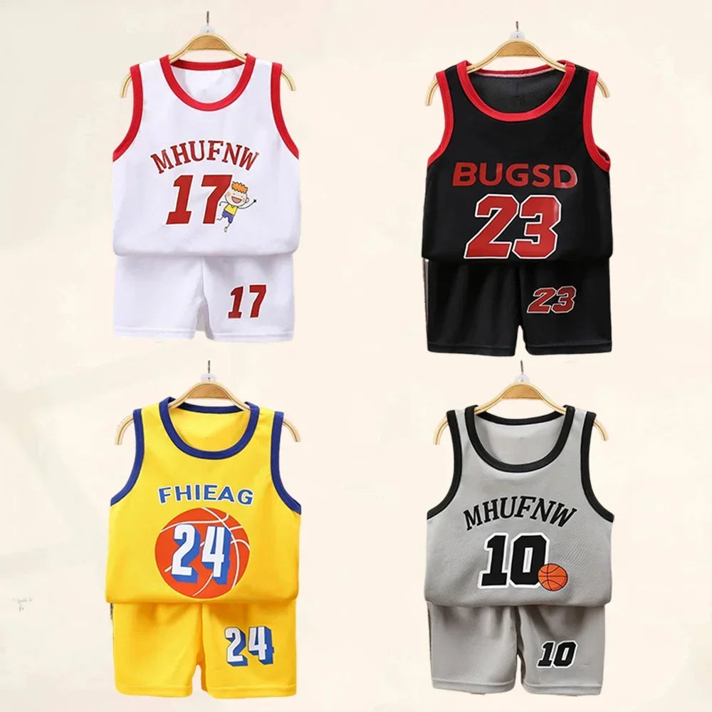 Conjunto deportivo infantil sin mangas