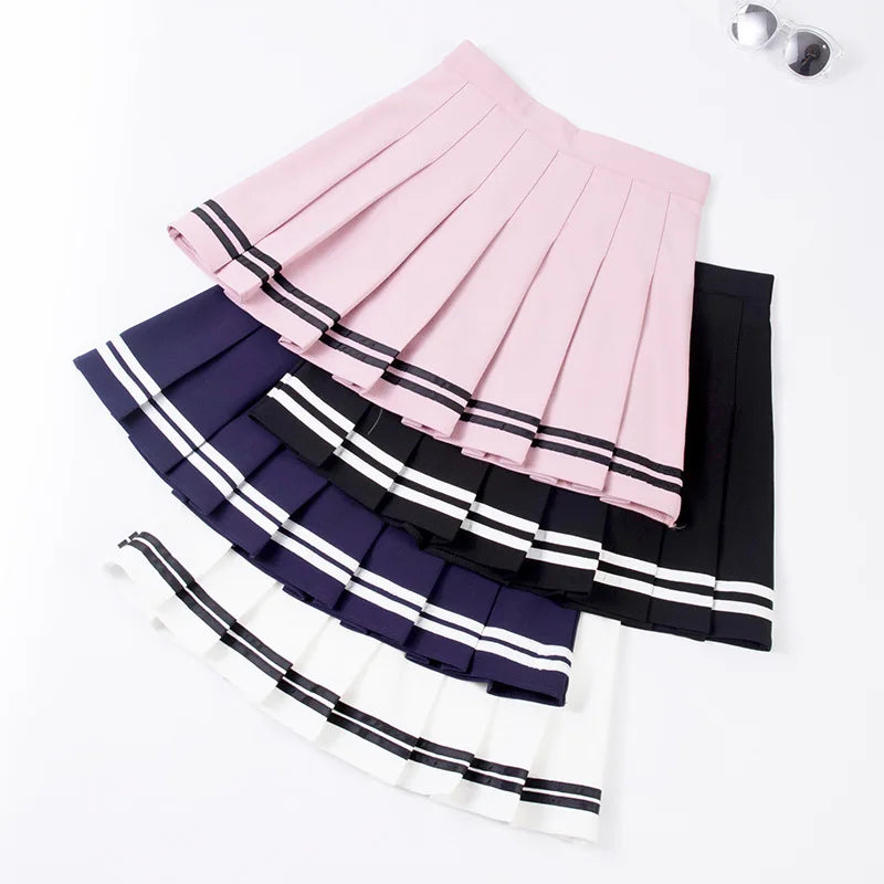 Jupe plissée taille haute