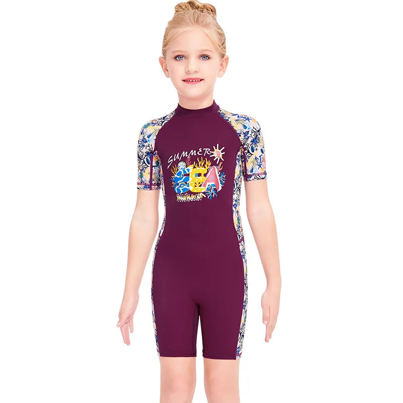 Traje de Baño de Manga Larga para Niña