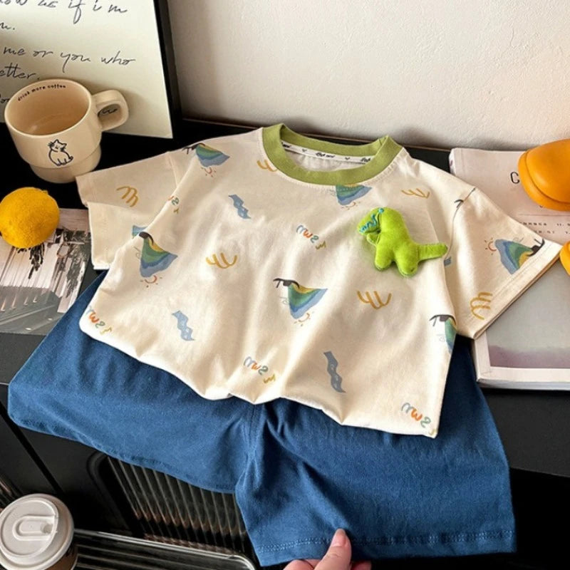 Conjunto de Verano de Camiseta y Shorts para Niña y Niño